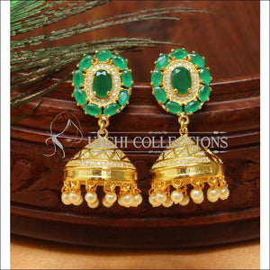 Elegant CZ Earrings Set UC-NEW1415 - Green - Earrings