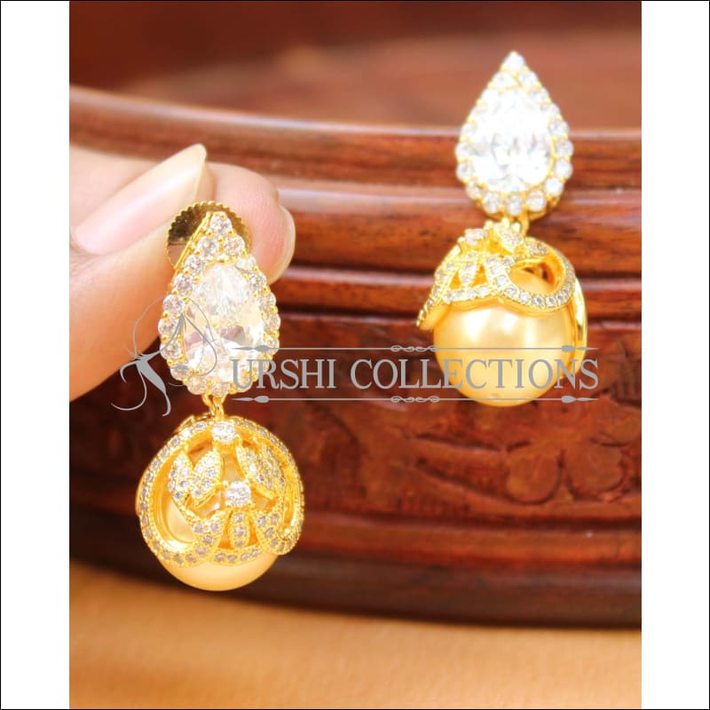 Elegant CZ Earrings Set UC-NEW1433 - White - Earrings
