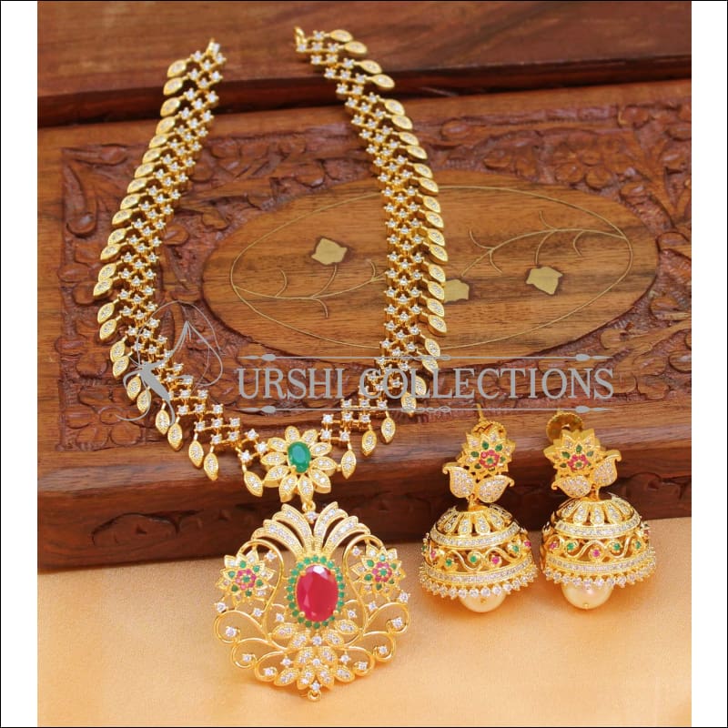 Elegant CZ Necklace Set UC-NEW1456 - Multi - Necklace Set