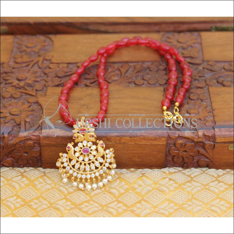 ELEGANT CZ PEACOCK PENDANT UTV584 - Pendant Set