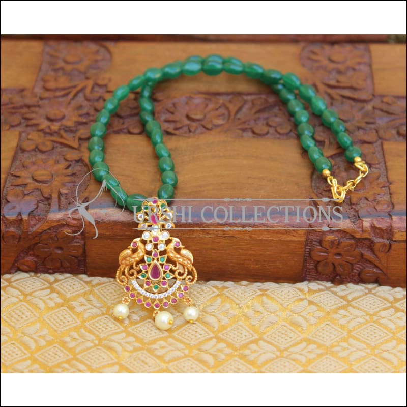 ELEGANT CZ PEACOCK PENDANT UTV592 - Pendant Set