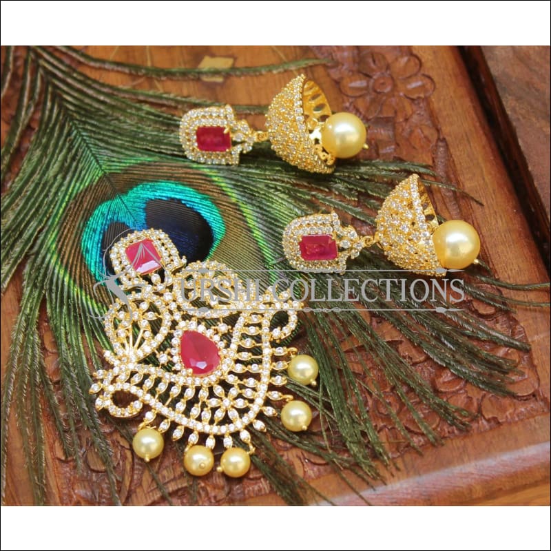 Elegant CZ Pendant Set UC-NEW1856 - Pendant Set