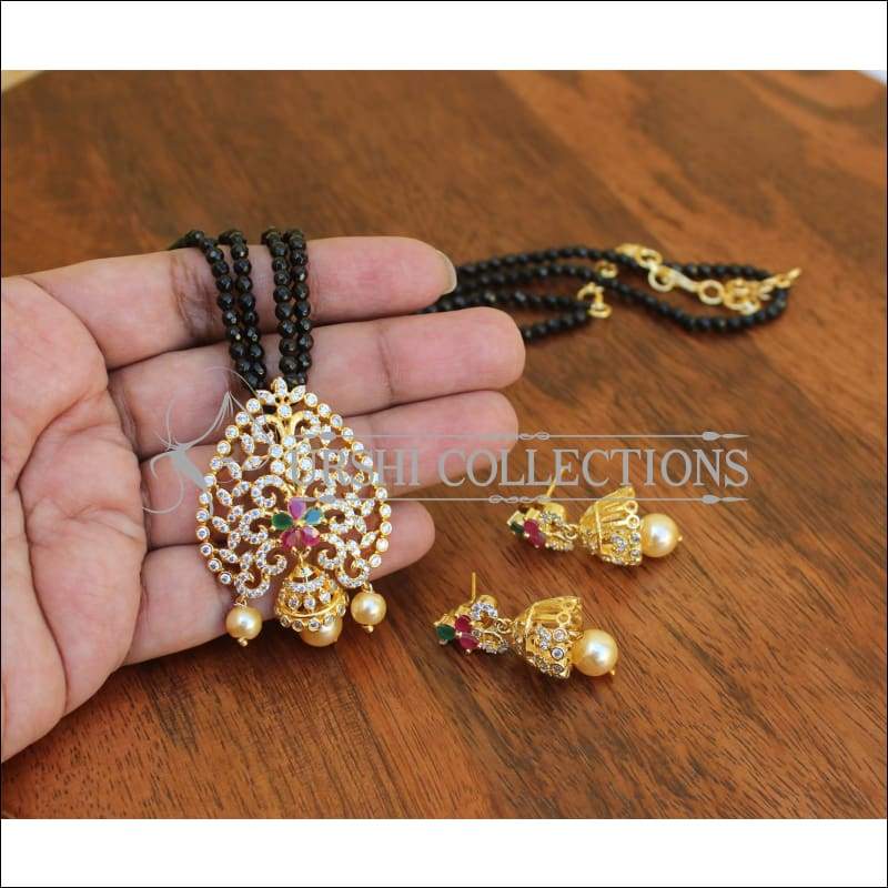 ELEGANT CZ NECKLACE SET UTV282 - Necklace Set