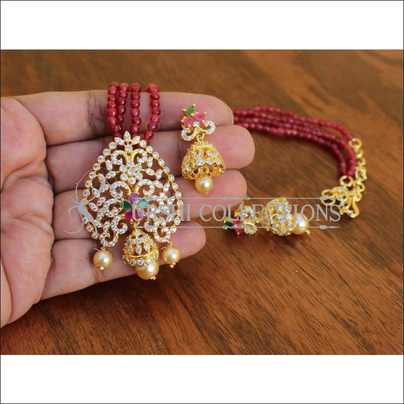 ELEGANT CZ NECKLACE SET UTV283 - Necklace set