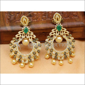 Elegant Designer CZ Earrings Set UC-NEW524 - Green - Earrings