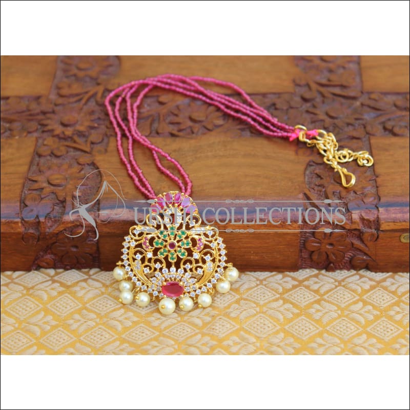 ELEGANT DESIGNER CZ PENDANT UTV372 - Pendant Set