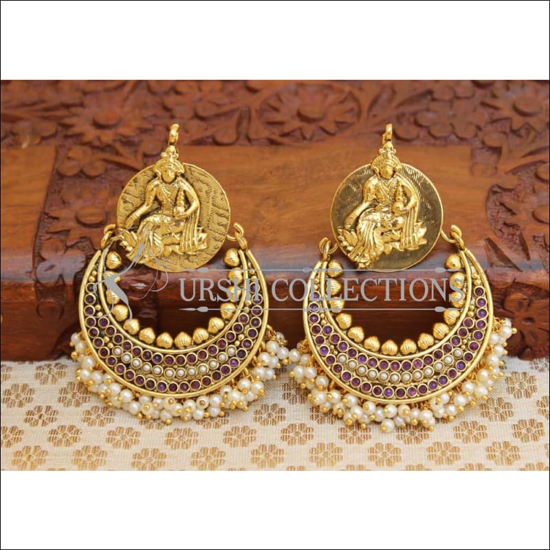 Elegant Designer Earrings Set UC-NEW853 - Purple - Earrings