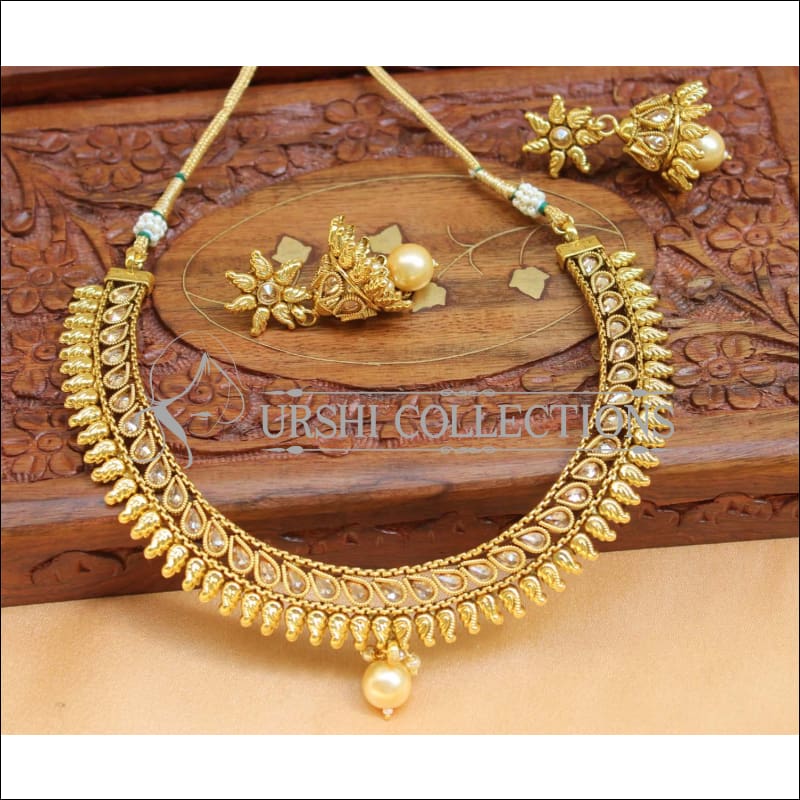 Elegant Designer Gold Plated Necklace Set UC-NEW1612 - Necklace Set