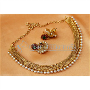 Elegant Designer Gold Plated Necklace Set UC-NEW2055 - Multy - Necklace Set