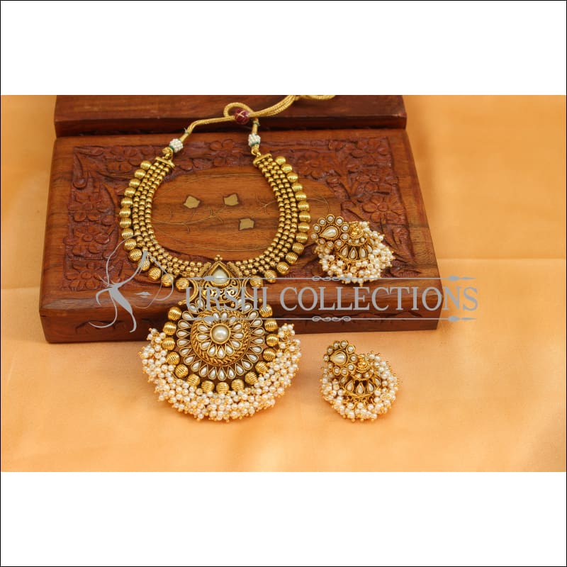 Elegant Designer Gold Plated Necklace Set UC-NEW2069 - Necklace Set