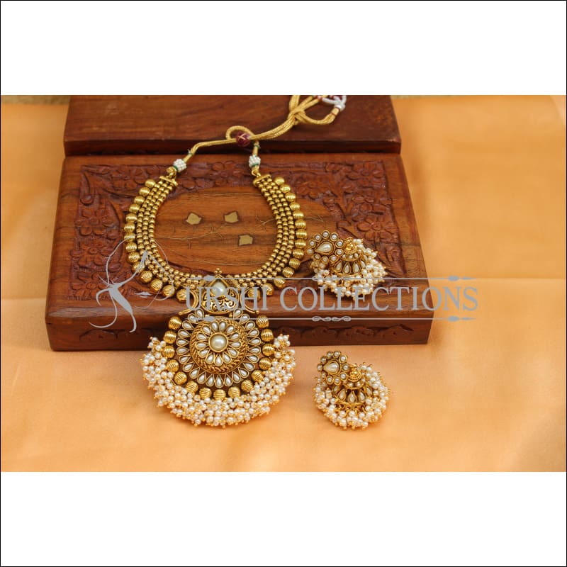 Elegant Designer Gold Plated Necklace Set UC-NEW2069 - Necklace Set