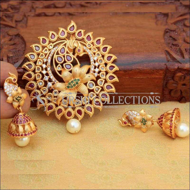 Lovely Peacock Mango Design Jhumkas Earrings – Siri Jewellery