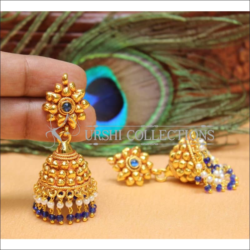 Elegant Geru Polish Earrings Set UC-NEW1073 - Blue - Earrings