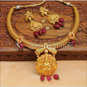 Elegant Geru Polish Lakshmi Necklace Set UC-NEW1286 - Multi - Necklace Set