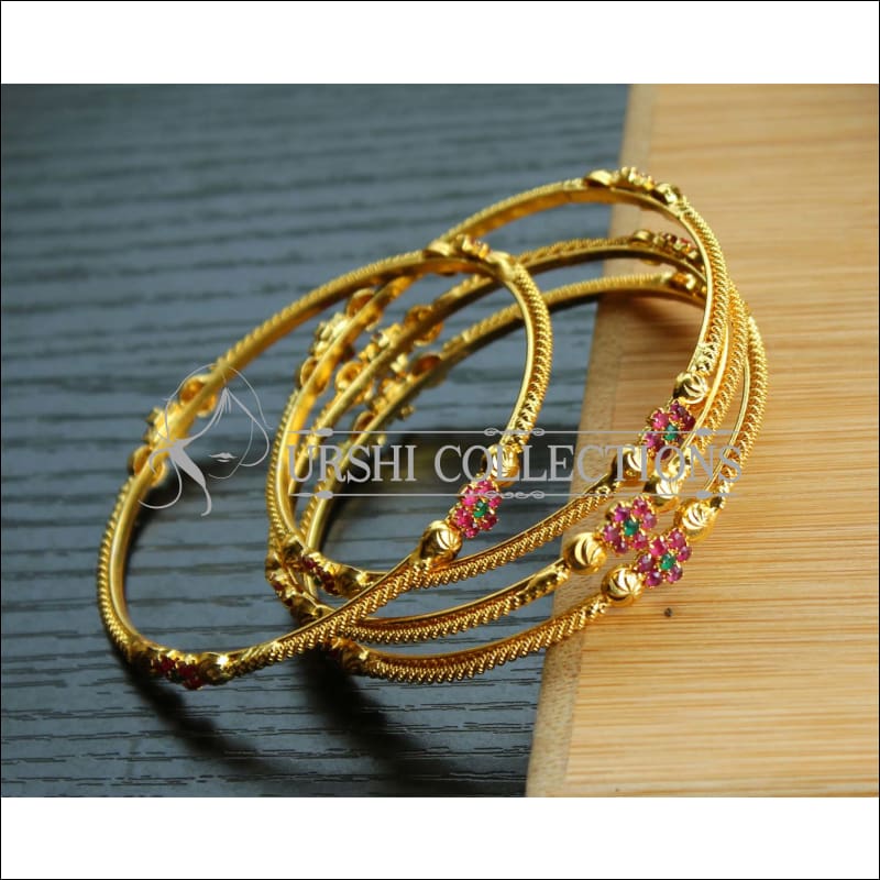 ELEGANT GOLD PLATED BANGLE SET UTV553 - 2.6 - Bangles