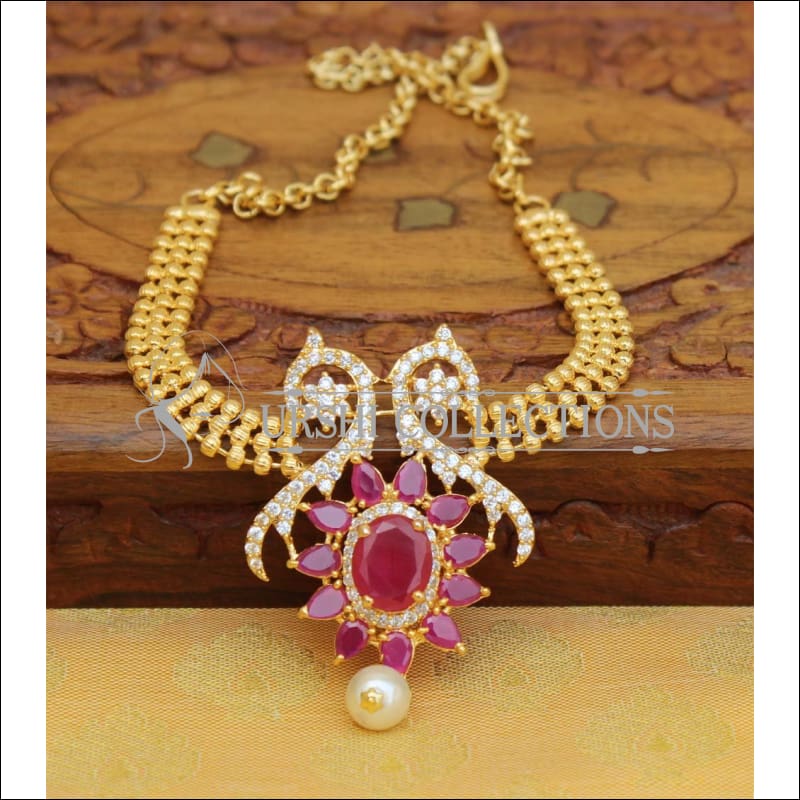 Elegant Gold Plated CZ Bajuband UC-NEW956 - Ruby and White - BAJUBAND