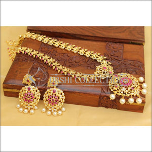 Elegant Gold Plated CZ Necklace Set UC-NEW2731 - Necklace Set