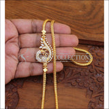 ELEGANT GOLD PLATED CZ PEACOCK MOPPU CHAIN UTV788 - WHITE - Moppu chain