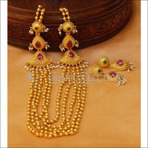 Elegant Gold Plated Five Layer Necklace Set UC-NEW1467 - Necklace Set