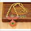 Elegant Gold Plated Kempu Pendant Set UC-NEW1778