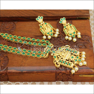 Elegant Gold Plated Lakshmi Necklace Set UC-NEW82 - Necklace Set