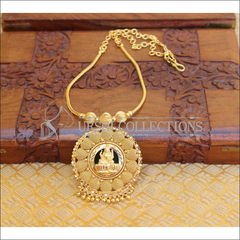 ELEGANT GOLD PLATED LAKSHMI NECKLACE UTV850 - Necklace Set