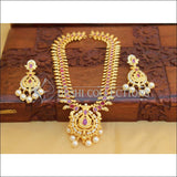Elegant Gold Plated Mango Necklace Set UC-NEW1762 - Red - Necklace Set