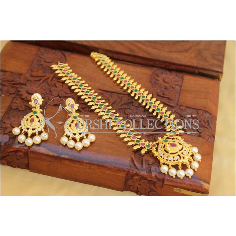 Elegant Gold Plated Mango Necklace Set UC-NEW1762 - Necklace Set