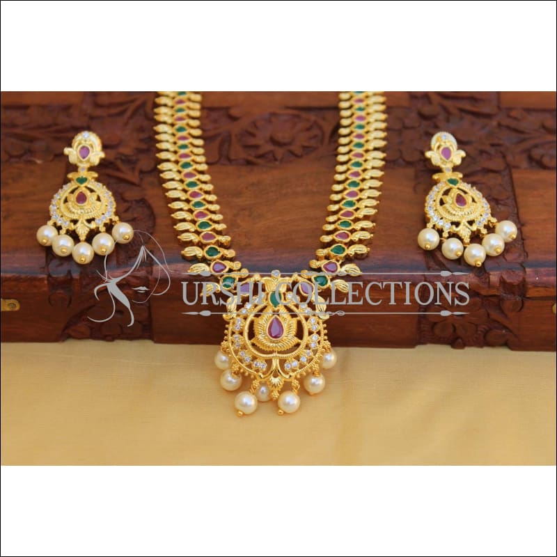 Elegant Gold Plated Mango Necklace Set UC-NEW1762 - Necklace Set