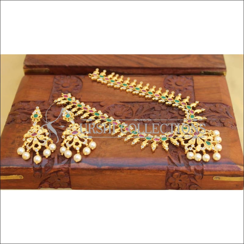 Elegant Gold Plated Mango Necklace Set UC-NEW1764 - Necklace Set
