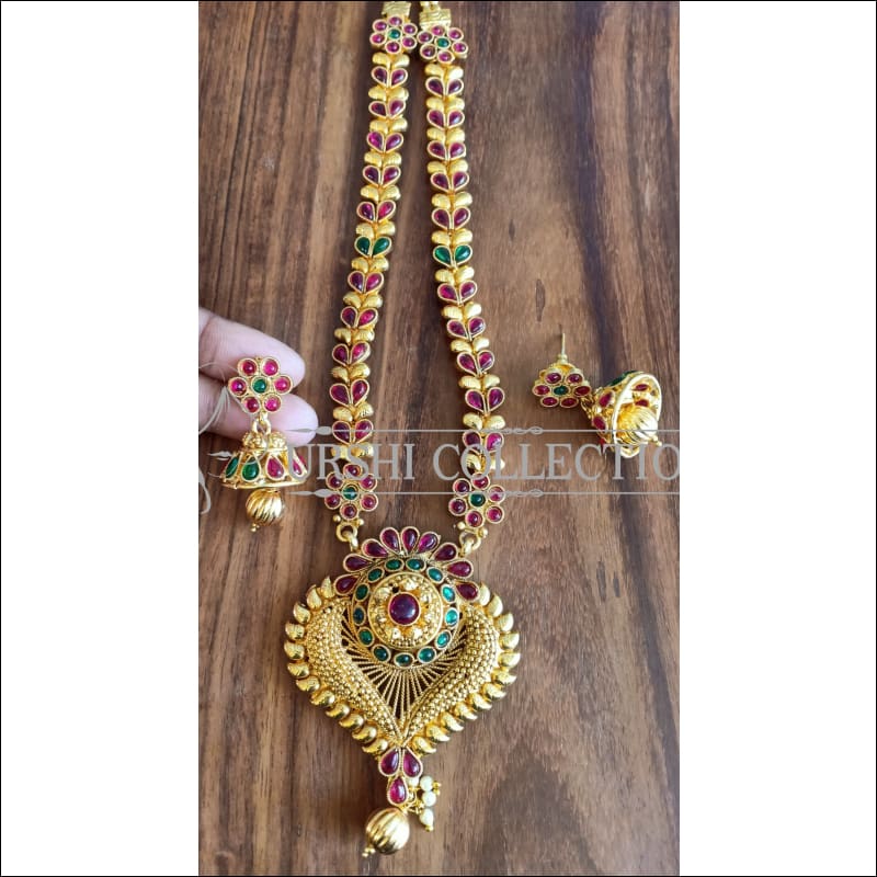 ELEGANT GOLD PLATED NECKLAC SET UTV1129 - Necklace Set