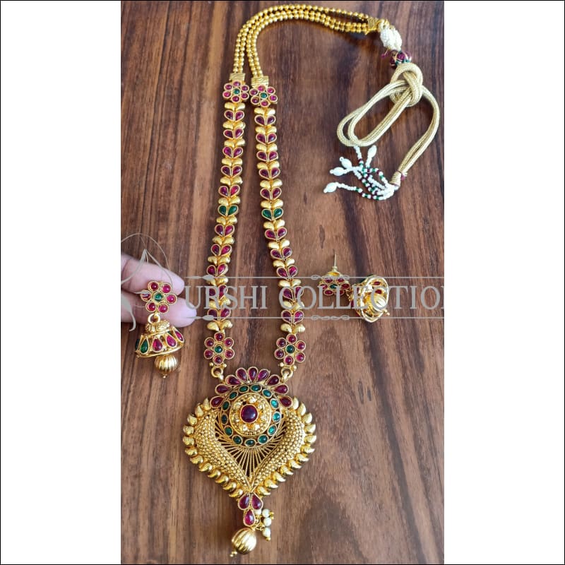 ELEGANT GOLD PLATED NECKLAC SET UTV1129 - Necklace Set