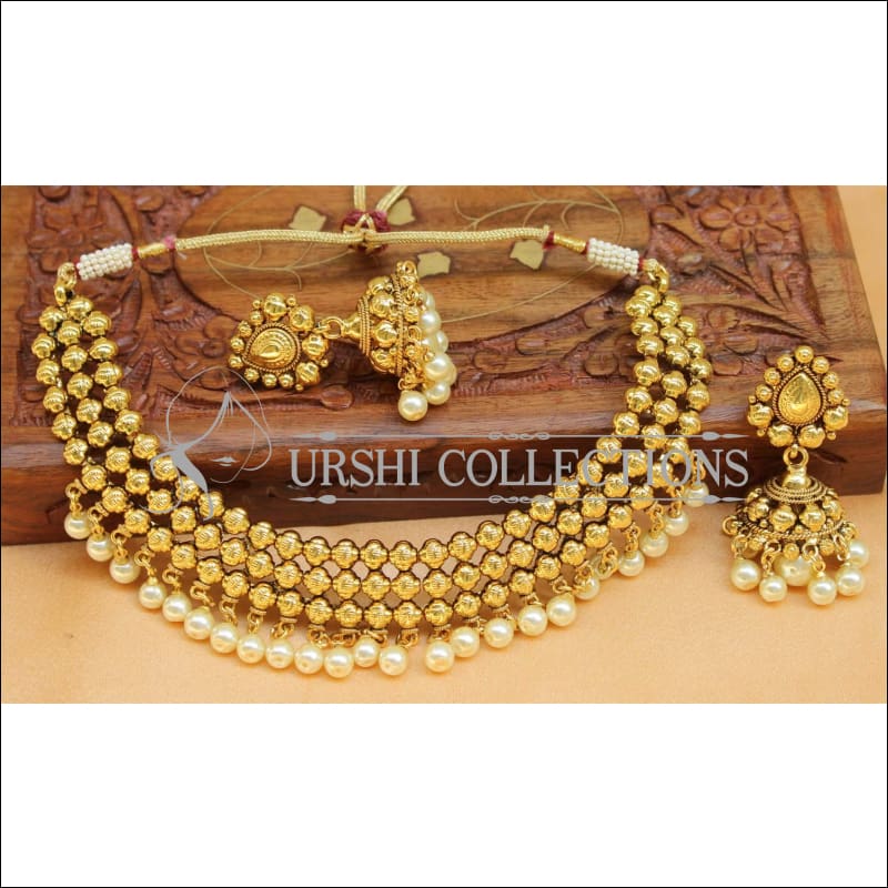 Elegant Gold Plated Necklace Set UC-NEW1495 - Necklace Set