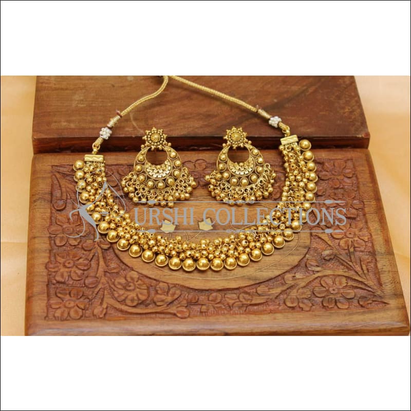 Elegant Gold Plated Necklace Set UC-NEW1606 - Necklace Set