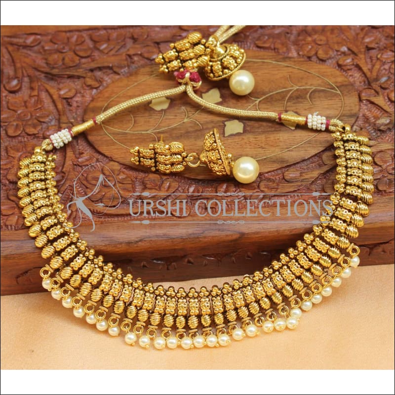 Elegant Gold Plated Necklace Set UC-NEW1613 - Necklace Set