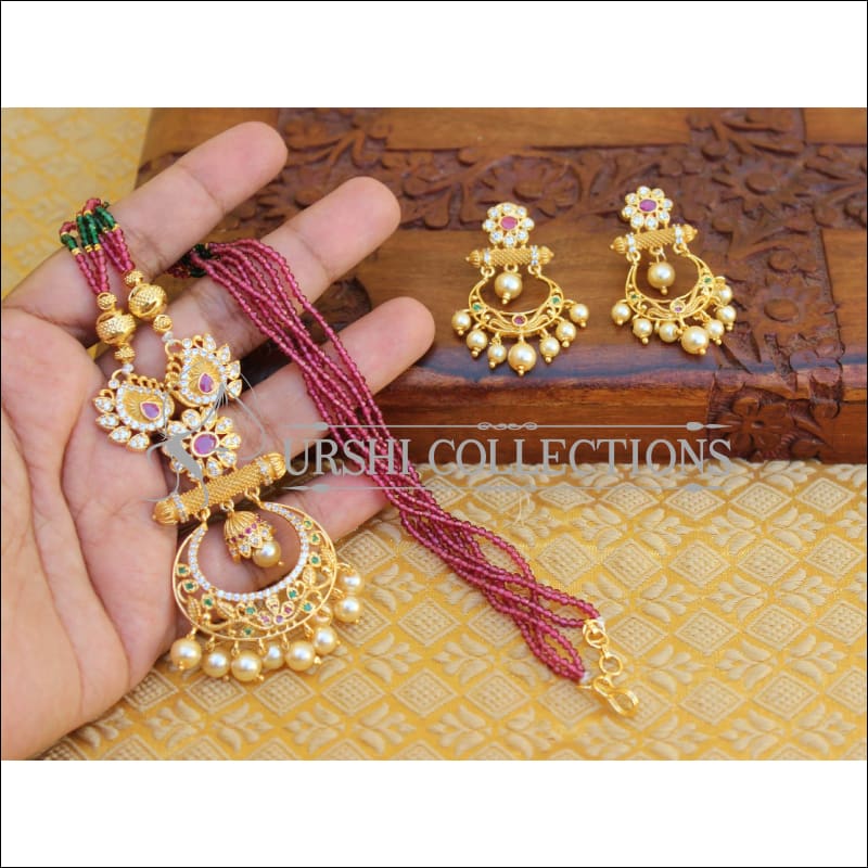 ELEGANT GOLD PLATED NECKLACE SET UTV336 - Necklace Set