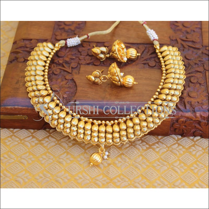ELEGANT GOLD PLATED NECKLACE SET UTV392 - Necklace Set