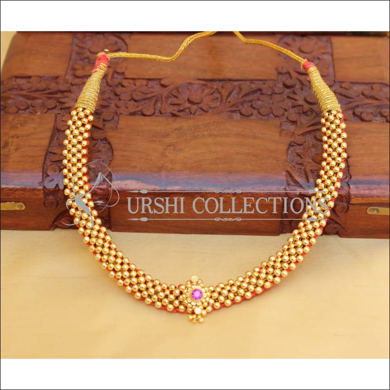 ELEGANT GOLD PLATED NECKLACE UTV465 - Necklace Set