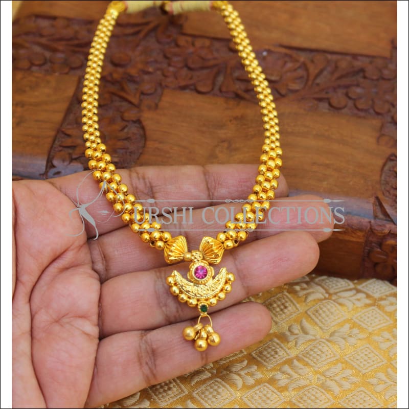 ELEGANT GOLD PLATED NECKLACE UTV685 - Necklace Set