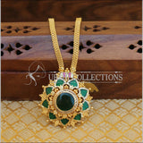 ELEGANT GOLD PLATED PALAKKA NECKLACE UTV505 - Necklace Set