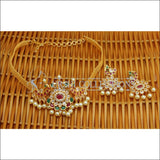 Elegant Gold Plated Peacock Choker Set UC-NEW2376 - Necklace Set