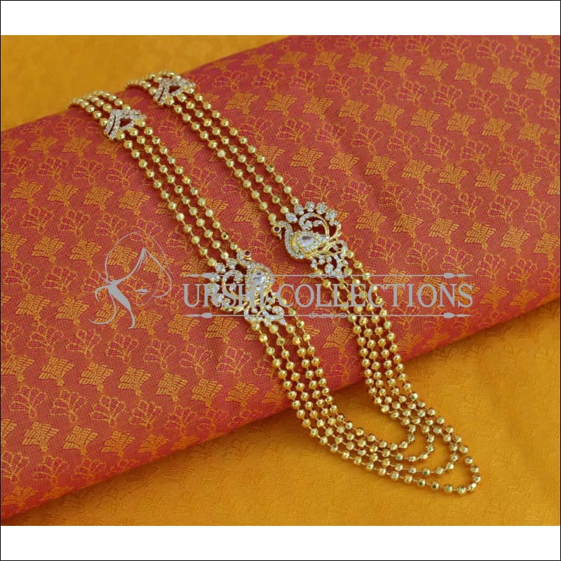 Elegant Gold Plated Peacock CZ Necklace Set UC-NEW1631 - Necklace Set