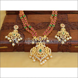 Elegant Gold Plated Peacock Necklace Set UC-NEW1766 - Necklace Set