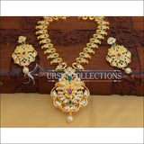 Elegant Gold Plated Peacock Necklace Set UC-NEW1770 - Necklace Set