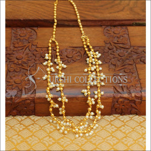 ELEGANT GOLD PLATED PEARL NECKLACE UTV579 - Necklace Set