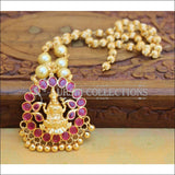Elegant Gold Plated Temple Necklace Set UC-NEW276 - Ruby - Necklace Set