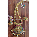 ELEGANT GOLD PLATED TEMPLE NECKLACE SET UTV1073 - Necklace Set