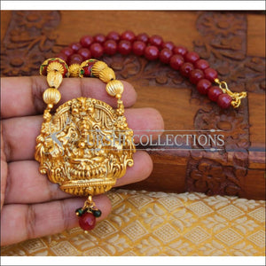 ELEGANT GOLD PLATED TEMPLE NECKLACE UTV598 - Necklace Set