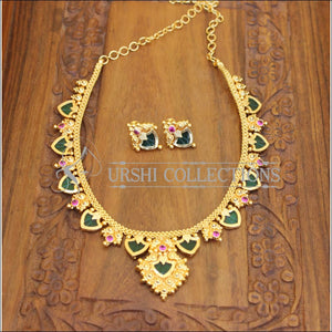 ELEGANT KERALA TRADITIONAL PALAKKA NECKLACE SET UTV758 - Necklace Set