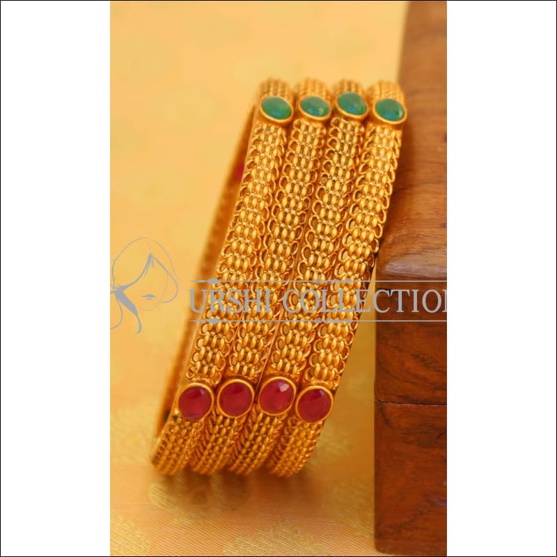 Elegant Matte Finish Bangle Set UC-NEW2763 - 2.6 / Multi - Bangles